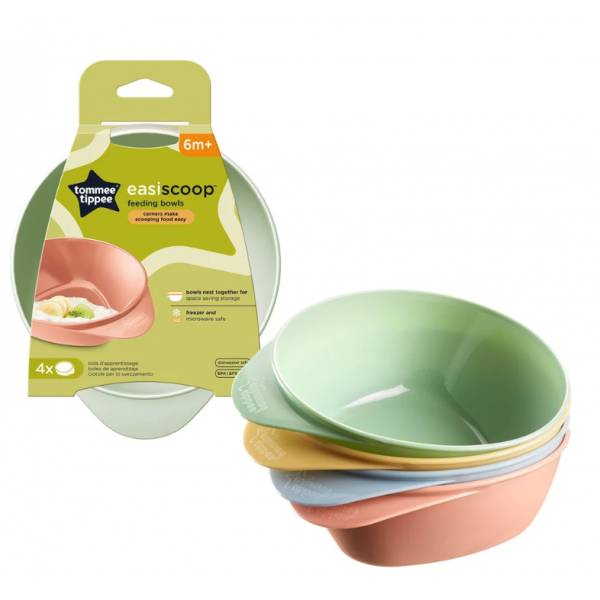 Tommee Tippee Μπολ Φαγητού Easy Scoop 4τμχ 44671493