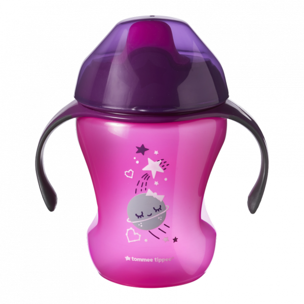 Tommee Tippee Εκπαιδευτικό κύπελο Easy Drink με στόμιο και λαβές 150ml 6m+ Ροζ 44711097