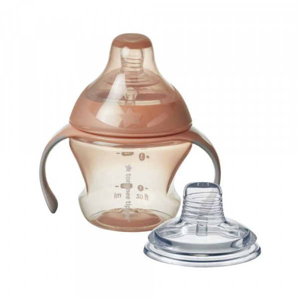 Tommee Tippee Εκπαιδευτικό Κύπελο με Θηλή/Στόμιο και Λαβές Κόκκινο 150ml 4m+ 447836