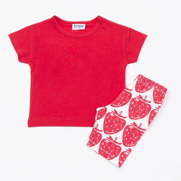 Trax Σετ κολάν μπλούζα  Κόκκινο 26-49225-1