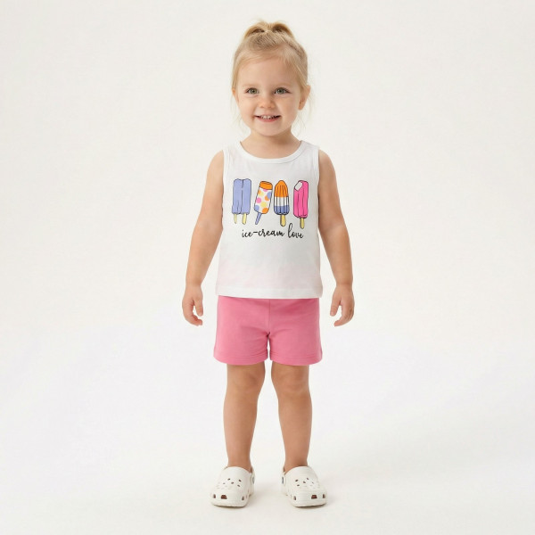 Trax Σετ σορτς μπλούζα Λευκό 26-49232-1