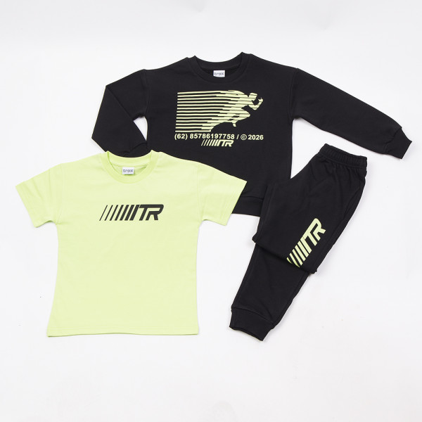 Trax Σετ παντελόνι 2 μπλούζες Μαύρο 26-49310-1