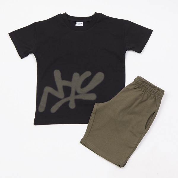 Trax Σετ μπλούζα βερμούδα Μαύρο 26-49320-2