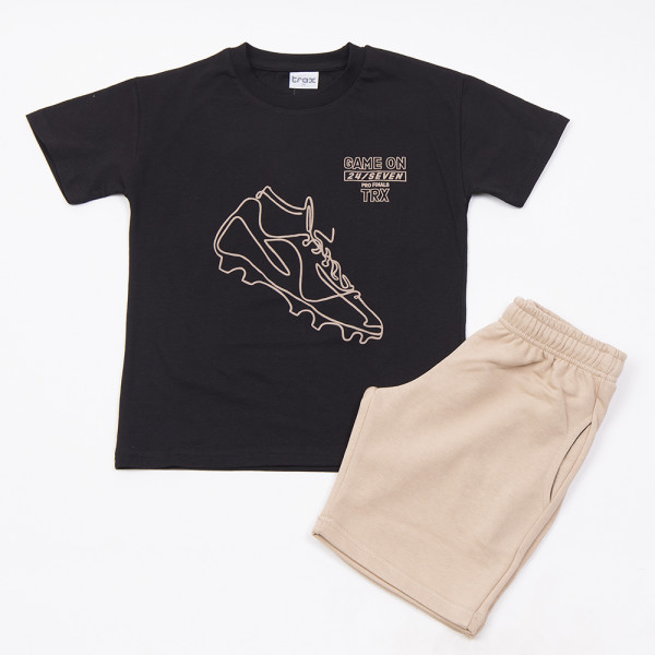 Trax Σετ μπλούζα βερμούδα Μαύρο 26-49321-2