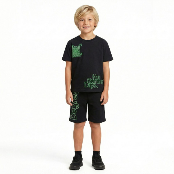 Trax Σετ μπλούζα βερμούδα Μαύρο 26-49326-1