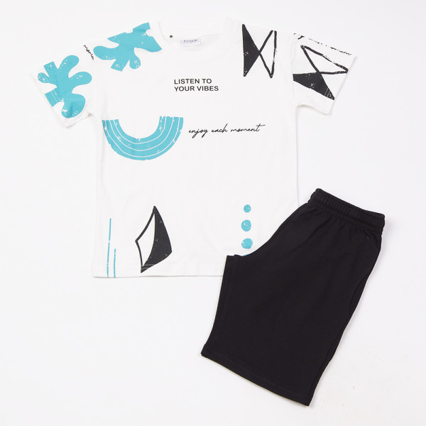 Trax Σετ μπλούζα βερμούδα Εκρού 26-49327-1