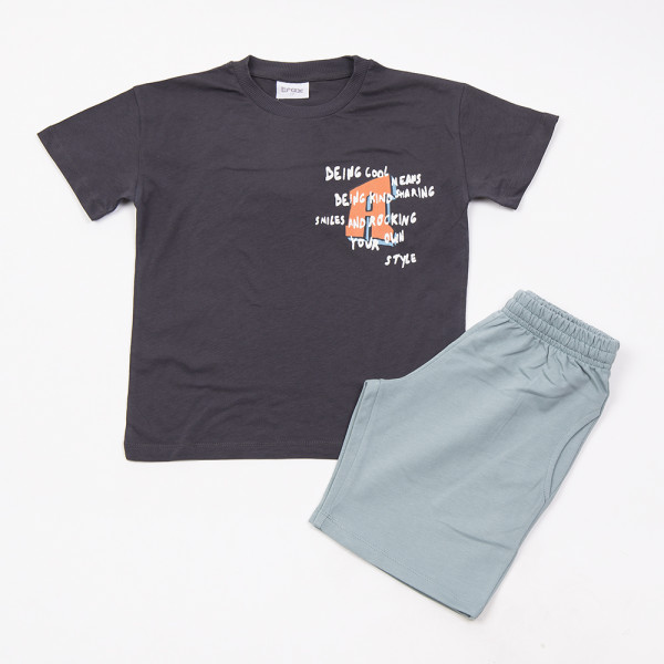 Trax Σετ μπλούζα βερμούδα Γραφίτη 26-49328-1