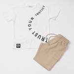 Trax Σετ μπλούζα βερμούδα Εκρού 26-49335-1