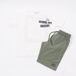 Trax Σετ μπλούζα βερμούδα Εκρού 26-49339-1