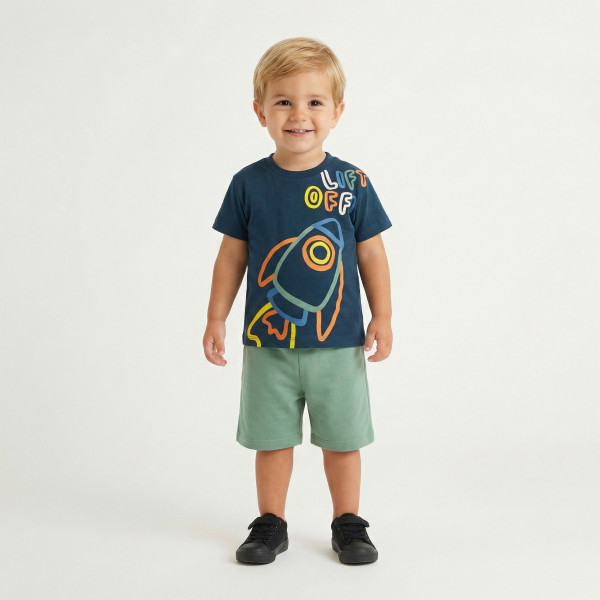 Trax Σετ βερμούδα μπλούζα Μαρέν 26-49409-2