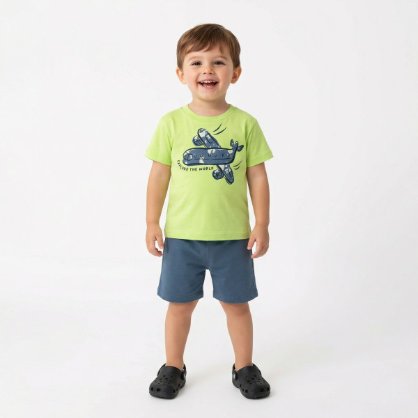 Trax Σετ βερμούδα μπλούζα Λάιμ 26-49416-1