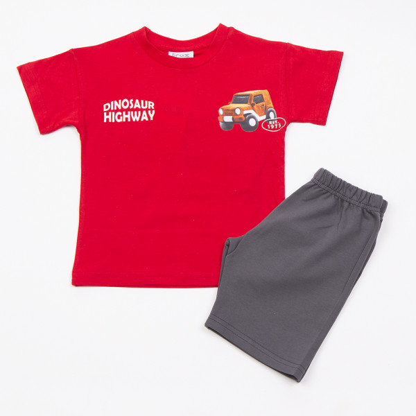 Trax Σετ βερμούδα μπλούζα Κόκκινο 26-49421-1