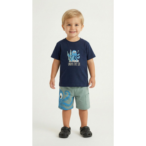 Trax Σετ βερμούδα μπλούζα Μαρέν 26-49427-1