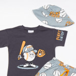 Trax Σετ παντελόνι μπλούζα καπέλο Γραφίτη 26-49429-1