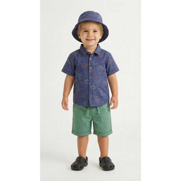 Trax Σετ βερμούδα πουκάμισο καπέλο Midnight 26-49442-1