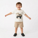 Trax Σετ βερμούδα μπλούζα πουκάμισο Ανθρακί 26-49445-1