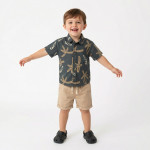 Trax Σετ βερμούδα μπλούζα πουκάμισο Ανθρακί 26-49445-1