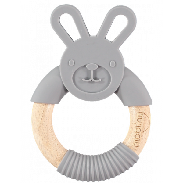 Nibbling Μασητικό-Κρίκος Οδοντοφυίας Bo Bunny Dark Grey BR74237