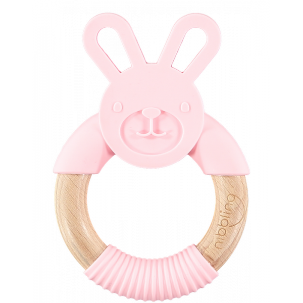 Nibbling Μασητικό-Κρίκος Οδοντοφυίας Bo Bunny Pink BR74235