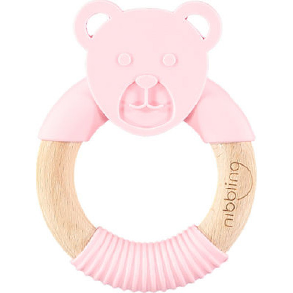 Nibbling Μασητικό-Κρίκος Οδοντοφυίας Ted Bear Pink BR74239