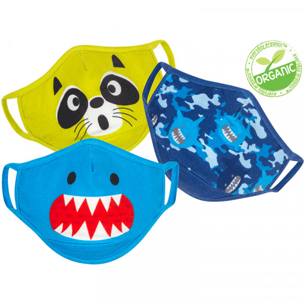 Zoocchini Σετ 3 Παιδικές Μάσκες – Shark Multi 3-6 ετών ZOO15901