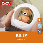 Zazu BILLY Αρκουδάκι παιδικό Φώς νυκτός με Ηχητικό αισθητήρα Camel ZA-BILLY