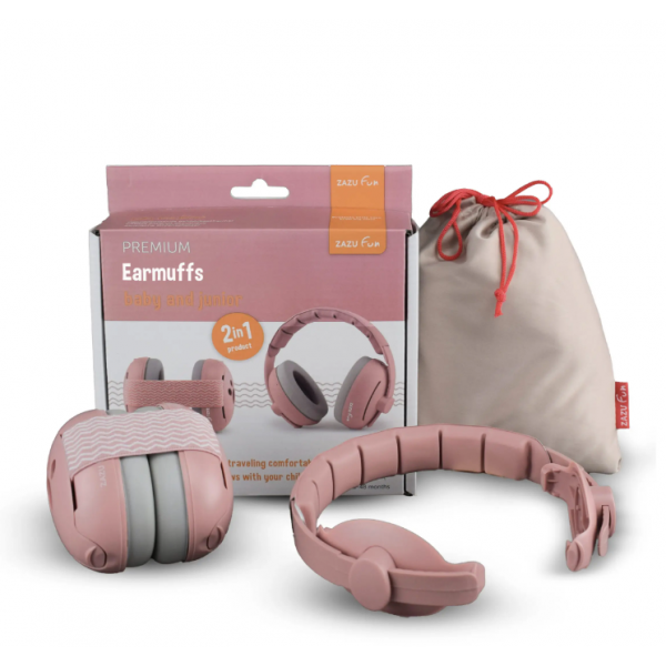 ZAZU Fun Ωτοασπίδες Προστασία Ακοής για Βρέφη (2 σε 1) Ροζ ZA-EAR-03