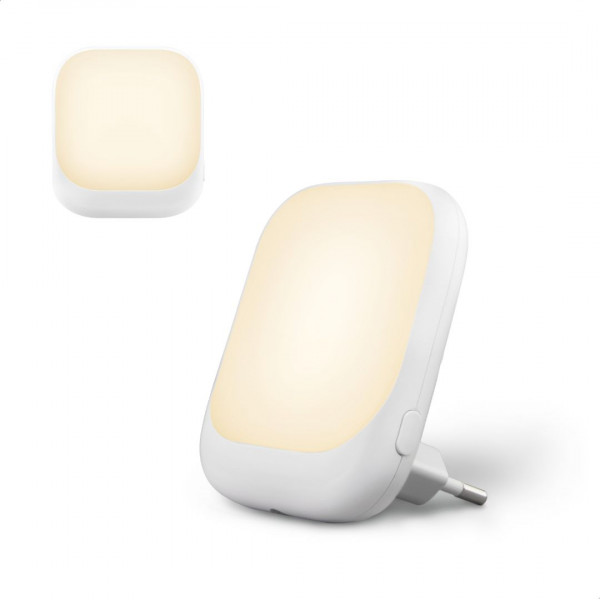 ZAZU Socket Light Φωτάκι Πρίζας Led με Αισθητήρα Νυκτός Λευκό ZA-SOCKET-01