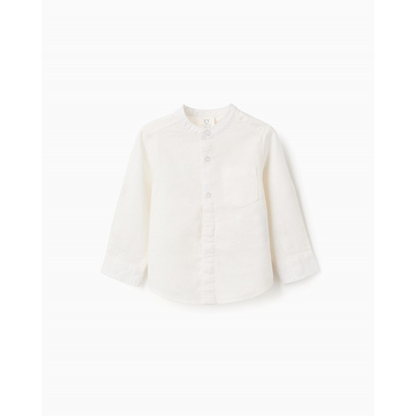 Zippy Πουκάμισο Λινό Μάο Εκρού 26-ZBBAP0302_26006