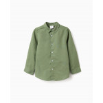 Zippy Πουκάμισο Λινό Πράσινο 26-ZKBAP0302_26023