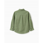 Zippy Πουκάμισο Λινό Πράσινο 26-ZKBAP0302_26023