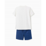 Zippy Σετ μπλούζα σορτς Spider Man Λευκό Μπλε 26-ZKBAP0602_26003