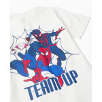 Zippy Σετ μπλούζα σορτς Spider Man Λευκό Μπλε 26-ZKBAP0602_26003