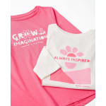 Zippy Σετ 2 μπλούζες Εκρού Φούξια 26-ZKGAP0303_26020