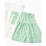 Zippy Σετ Μπλούζα Φούστα Εκρού Πράσινο 26-ZKGAP0602_26008