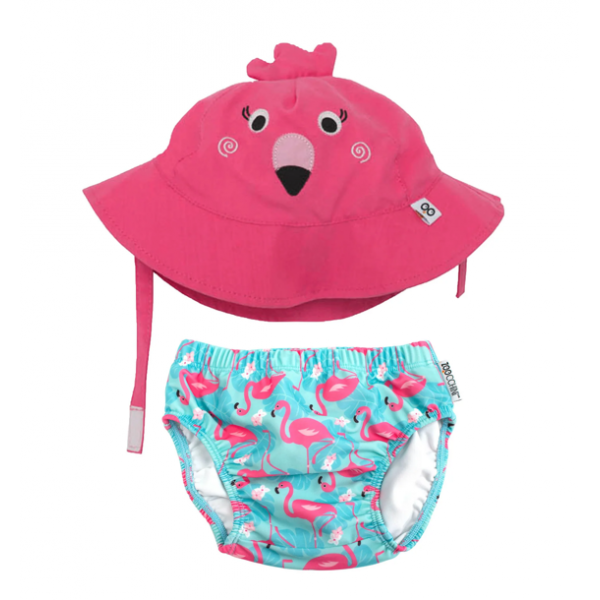 Zoocchini  Σετ Μαγιό και Καπέλο UPF50+ Flamingo 12M-24M ZOO12006L