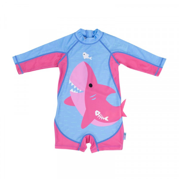 Zoocchini Ολόσωμο Μαγιό UPF50 Pink Shark 2E-3E ZOO12414-2T/3T