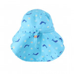 Flapjack Cape Sunhat UPF50  Blue Whale/Octopus 6-24m FJKCH153S