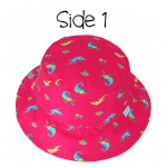 FlapJackKids Καπέλο Διπλής Όψης UPF 50  – Pink Chameleon/Tropical 2Ε-4Ε FJKPH163M