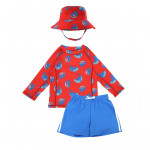 Zoocchini Σετ UV Μαγιώ Bucket Καπέλο Μπλούζα Sherman the Shark - 6-12m ZOO16009-6-12M