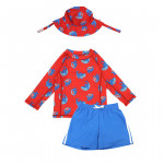 Zoocchini Σετ UV Μαγιώ Bucket Καπέλο Μπλούζα Sherman the Shark - 6-12m ZOO16009-6-12M