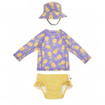 Zoocchini Σετ UV Μαγιώ Bucket Καπέλο Μπλούζα Pineapple - 2 ΕΤΩΝ ZOO16012-2T