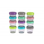 Melii – Glass Baby Food Containers (60 ml set of 6   120 ml set of 6) MEL16900