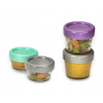 Melii – Glass Baby Food Containers (60 ml set of 6   120 ml set of 6) MEL16900