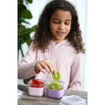 Melii – Glass Containers Σε Θήκες Σιλικόνης (160ml set of 3) – pink,purple,grey MEL16950