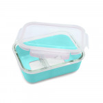 Melii – Glass Bento Με Θήκη Σιλικόνης (740ml set of 1) – blue MEL16961