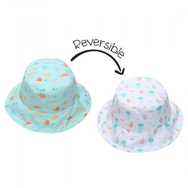 FlapJackKids Καπέλο Διπλής Όψης UPF 50   Fish/Jellyfish 6M-24M FJKPH529S