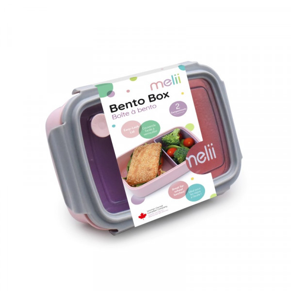 Melii – Bento 2 θέσεων 880ml - Pink-Purple MEL21800