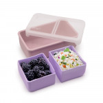 Melii – Bento Σιλικόνης 2 Θέσεων 700ml Pink/Purple MEL22300