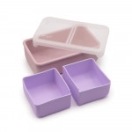 Melii – Bento Σιλικόνης 2 Θέσεων 700ml Pink/Purple MEL22300